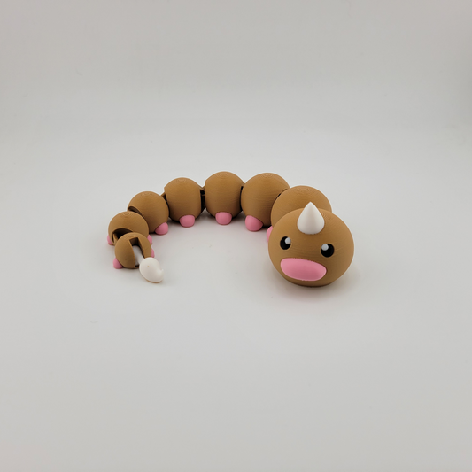 Weedle 3D printed toy, articulated design, Pokémon collectible item.
