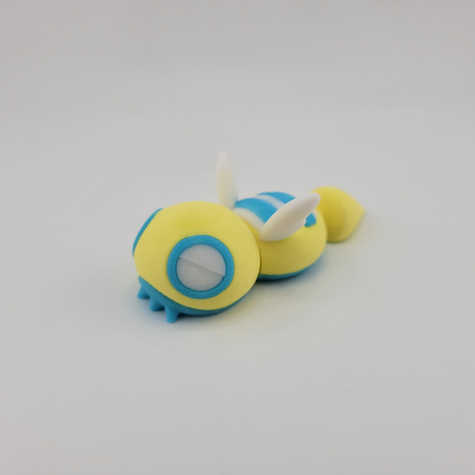Articulated Dunsparce 3D printed figure with flexible joints and intricate details.
