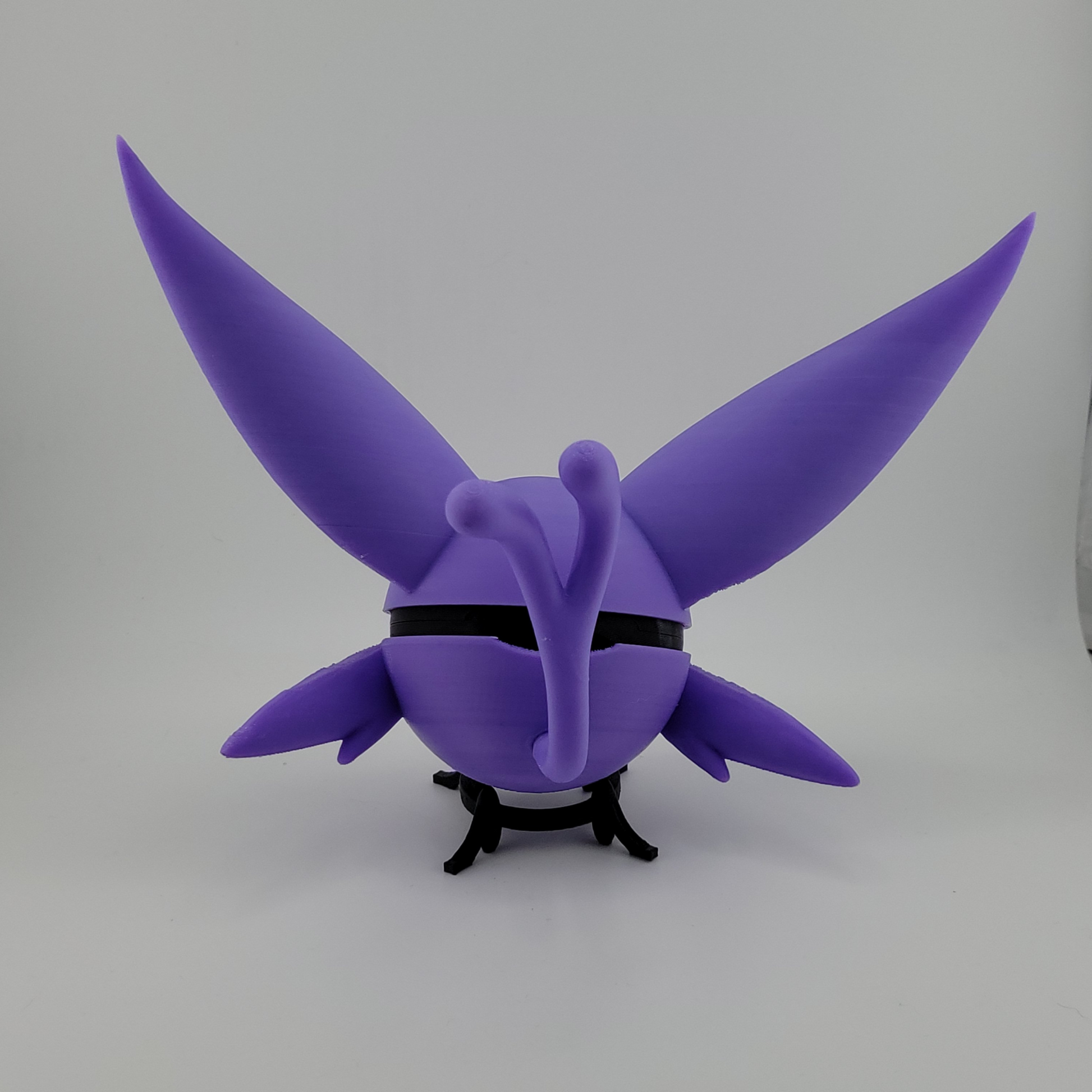 Espeon Pokeball with purple design, inspired by Pokémon, handcrafted from durable PLA for display and gentle play.