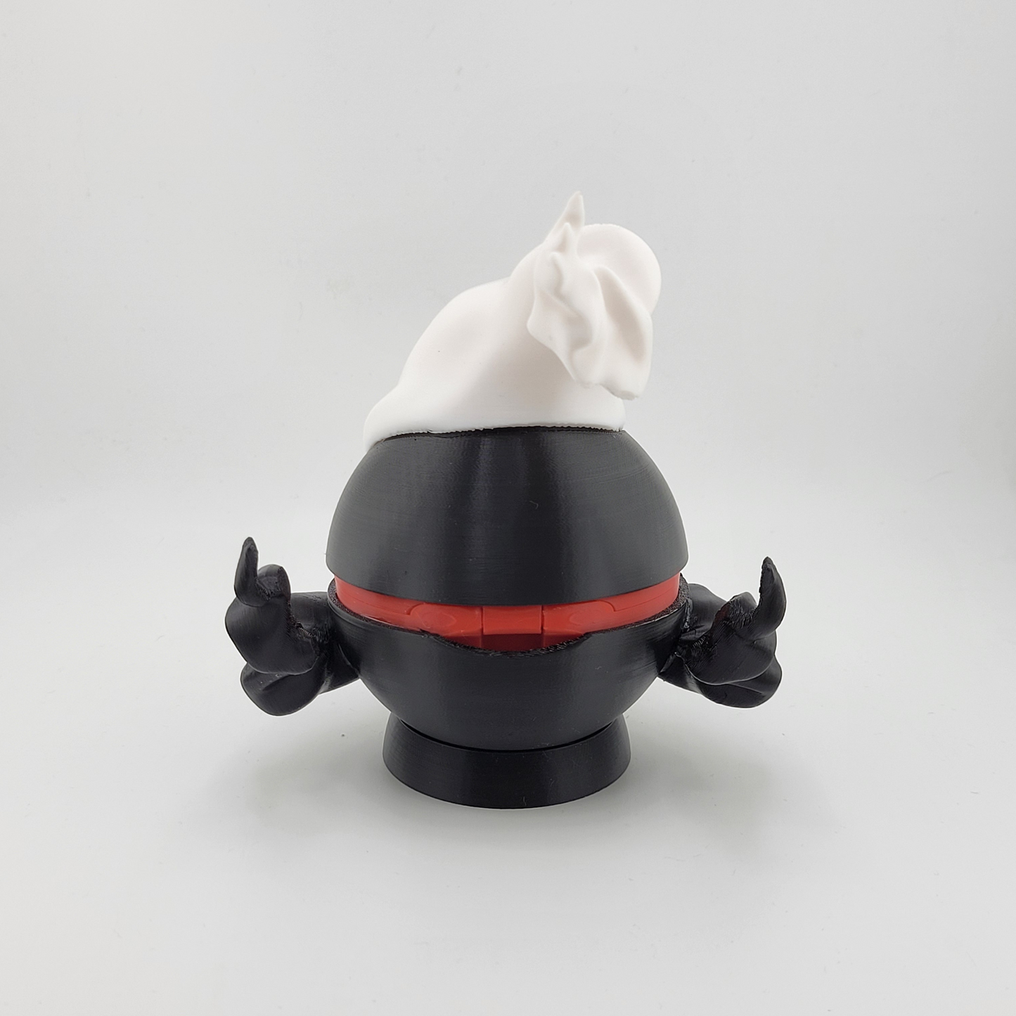 Darkrai themed Pokeball with sleek dark design and white top accent.