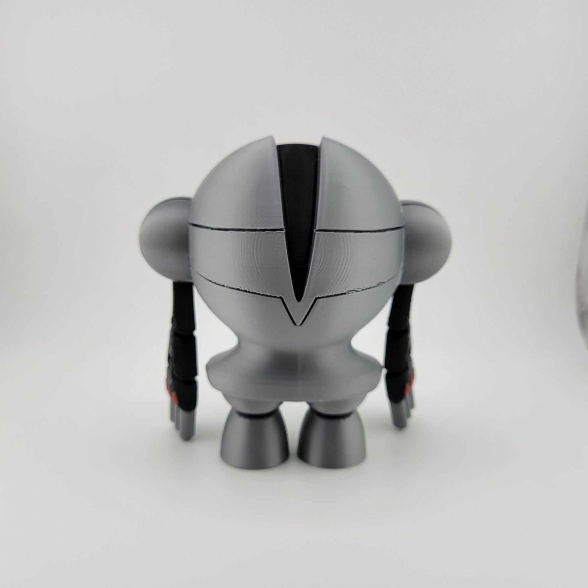3D printed 5.5-inch poseable Registeel figure with metallic gray finish and articulated arms