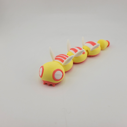 Articulated Dudunsparce 3D printed Pokémon toy with flexible joints, showcasing intricate details.