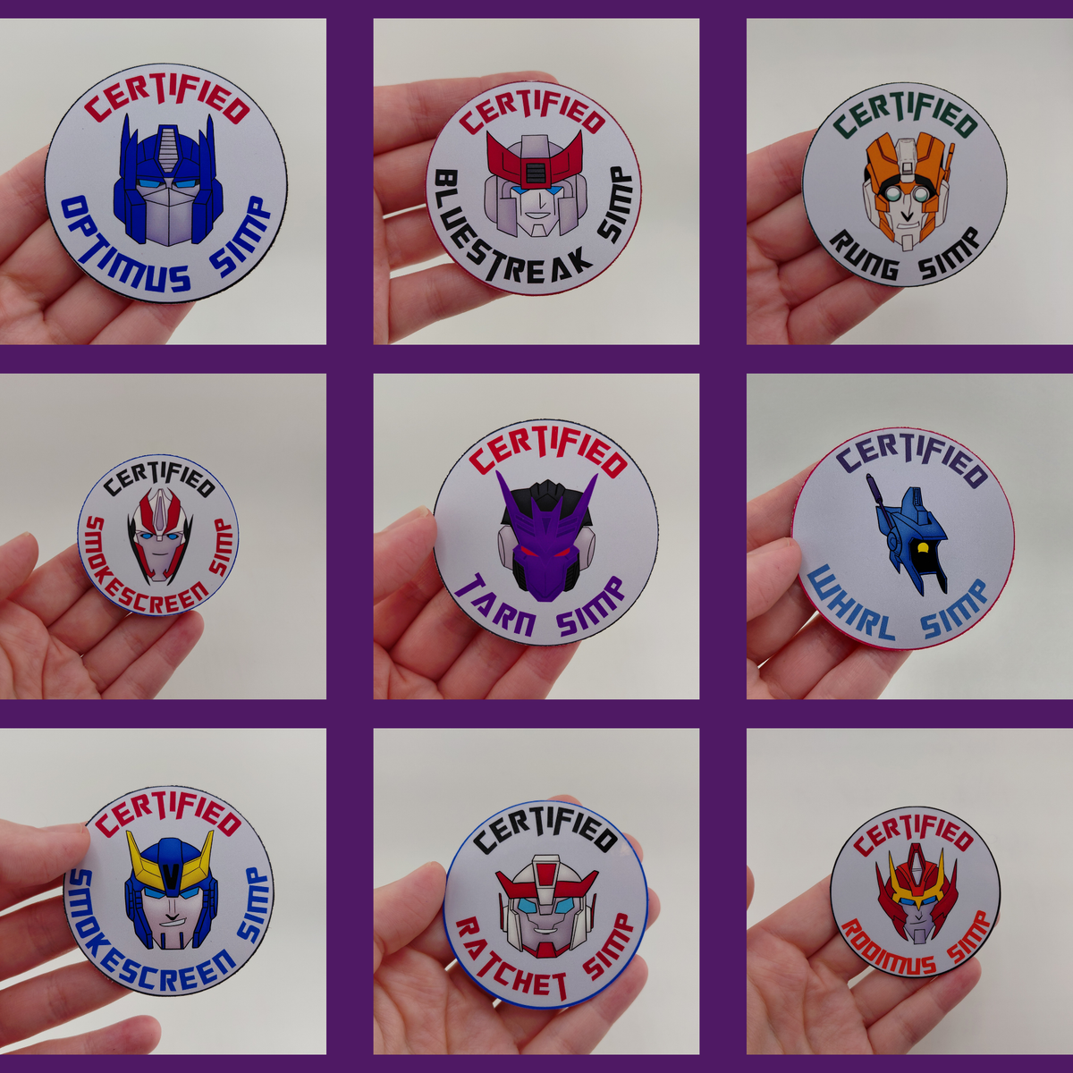 *PREORDER* Transformers Certified Simp Button Pin (Closes 9/14)