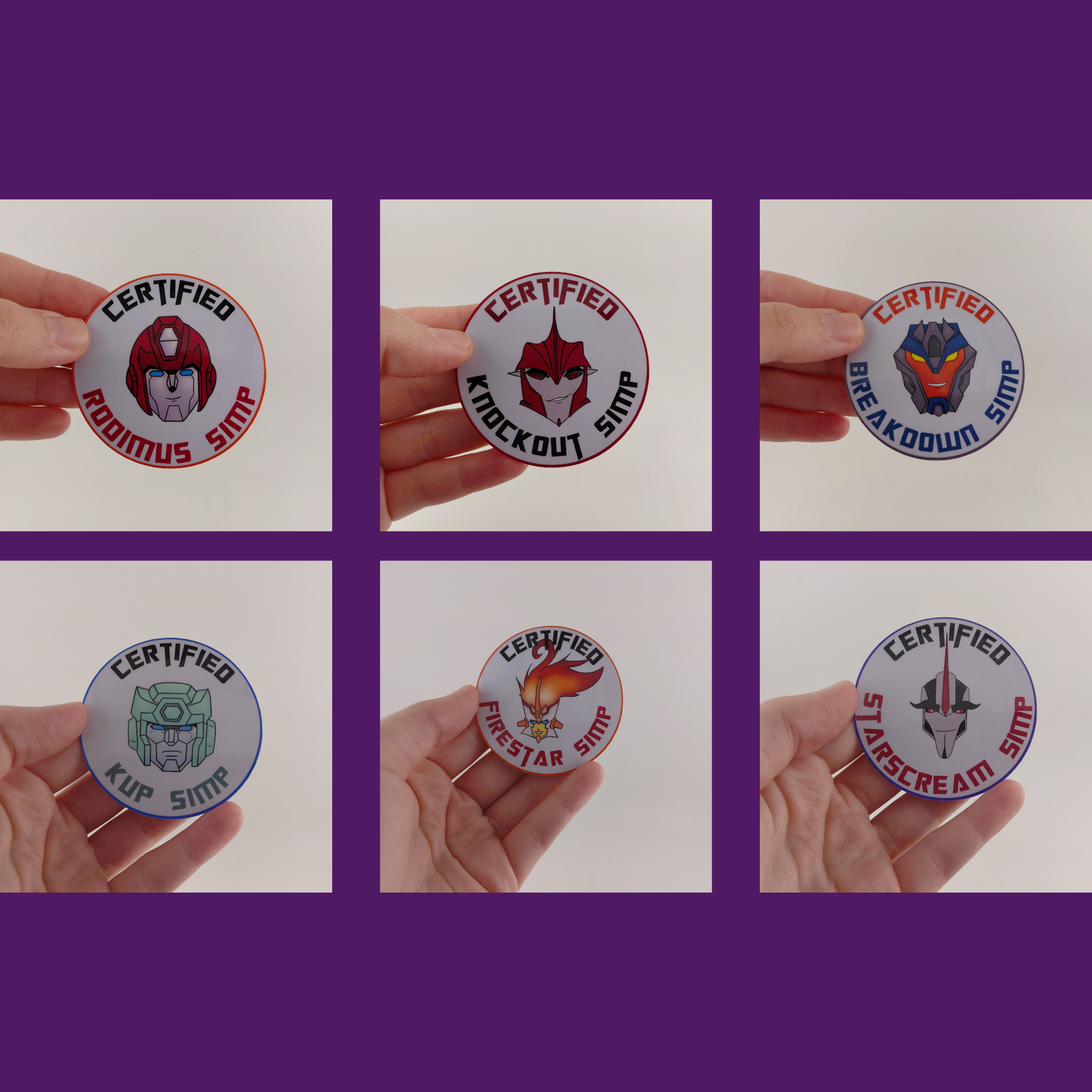 *PREORDER* Transformers Certified Simp Button Pin (Closes 9/14)