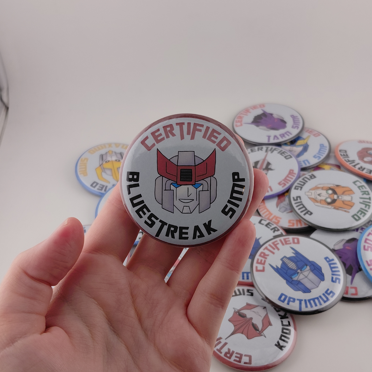 Transformers Certified Simp Button Pin | G1 | IDW | MTMTE | Transformers Prime