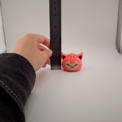 Skitty-inspired Bao Bun/Sticky Bun Keychain