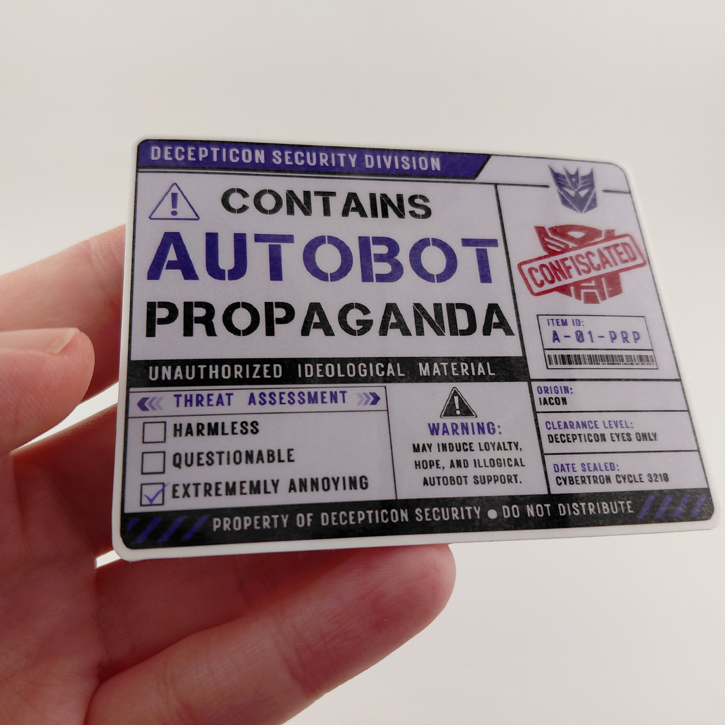 Transformers Autobot Propaganda Sticker