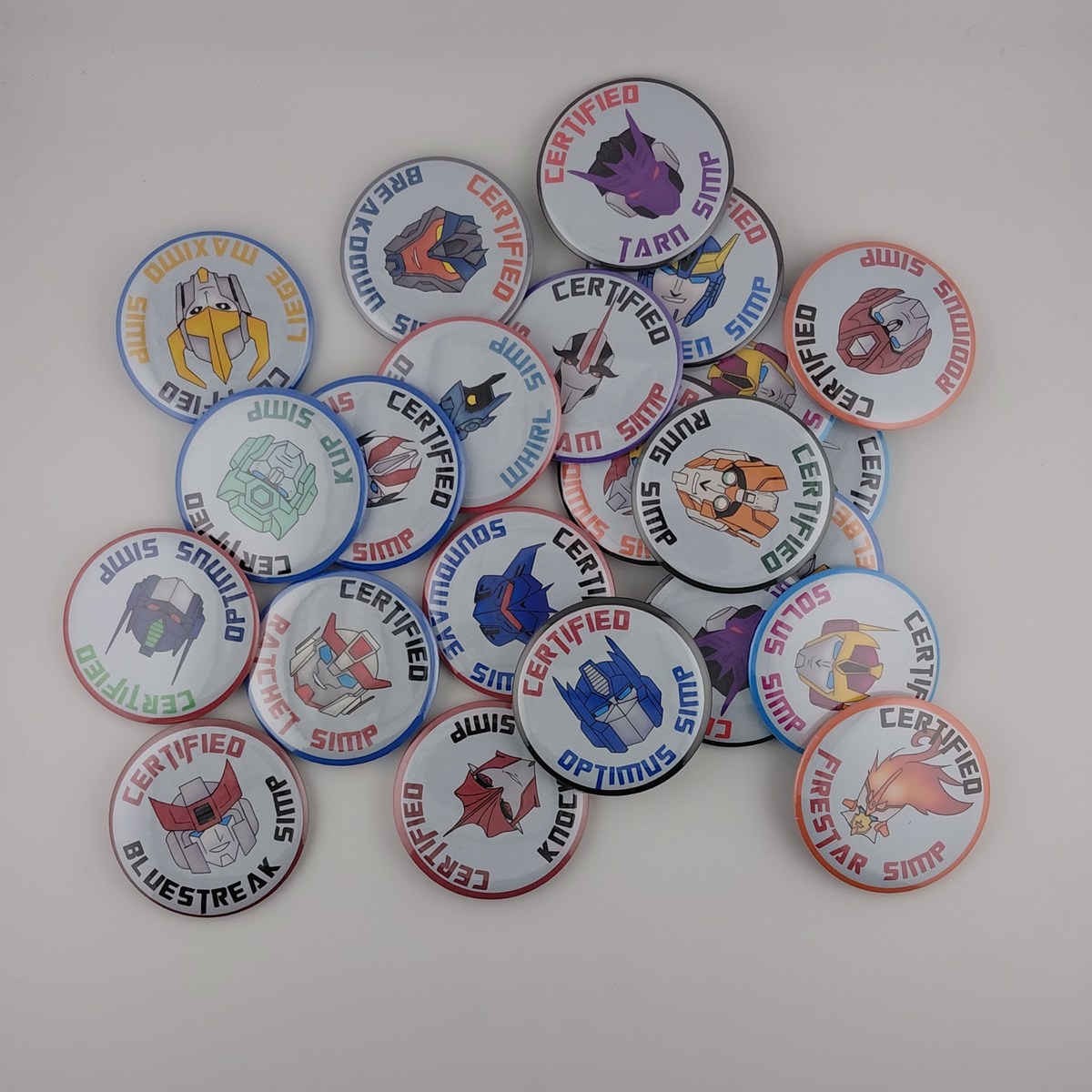 Transformers Certified Simp Button Pin | G1 | IDW | MTMTE | Transformers Prime