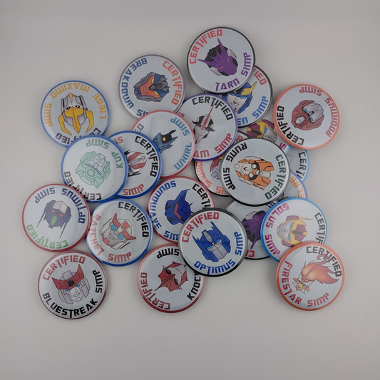 Transformers Certified Simp Button Pin | G1 | IDW | MTMTE | Transformers Prime
