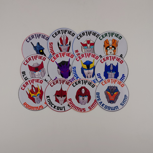 Transformers Certified Simp Sticker | G1 | IDW | MTMTE | Transformers Prime