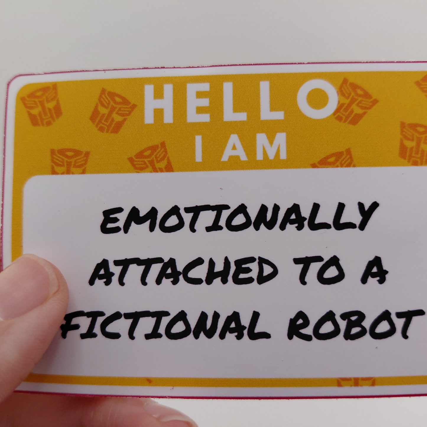Transformers I Am Emotionally Attached to a Fictional Robot Sticker | Autobot & Decepticon