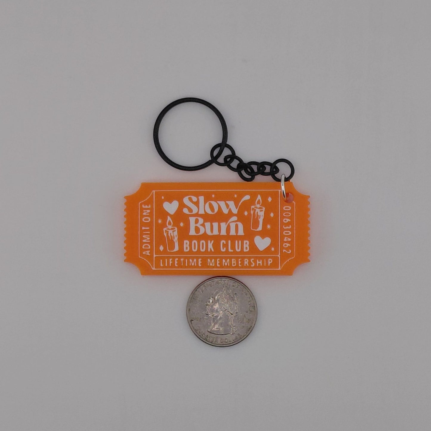 Book Trope Membership Keychain: Love Triangle, Slow Burn, & Office Romance