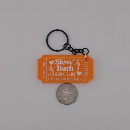 Book Trope Membership Keychain: Love Triangle, Slow Burn, & Office Romance