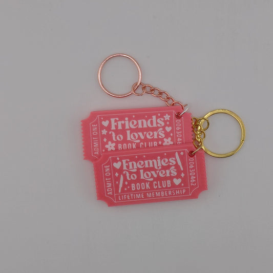 Book Trope Membership Keychain: Friends to Lovers & Enemies to Lovers