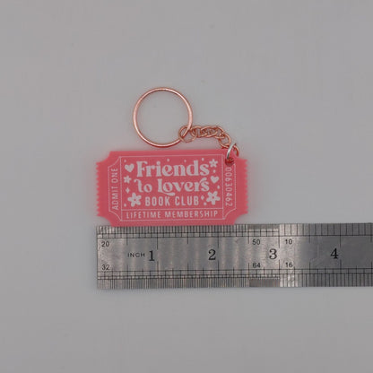 Book Trope Membership Keychain: Friends to Lovers & Enemies to Lovers