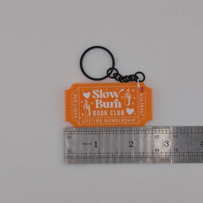 Book Trope Membership Keychain: Love Triangle, Slow Burn, & Office Romance
