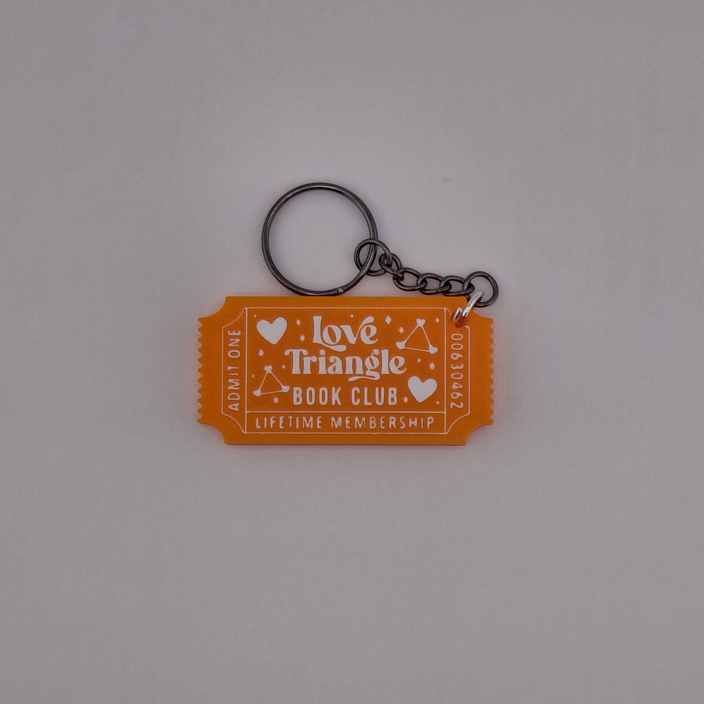 Book Trope Membership Keychain: Love Triangle, Slow Burn, & Office Romance