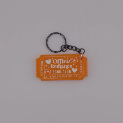Book Trope Membership Keychain: Love Triangle, Slow Burn, & Office Romance