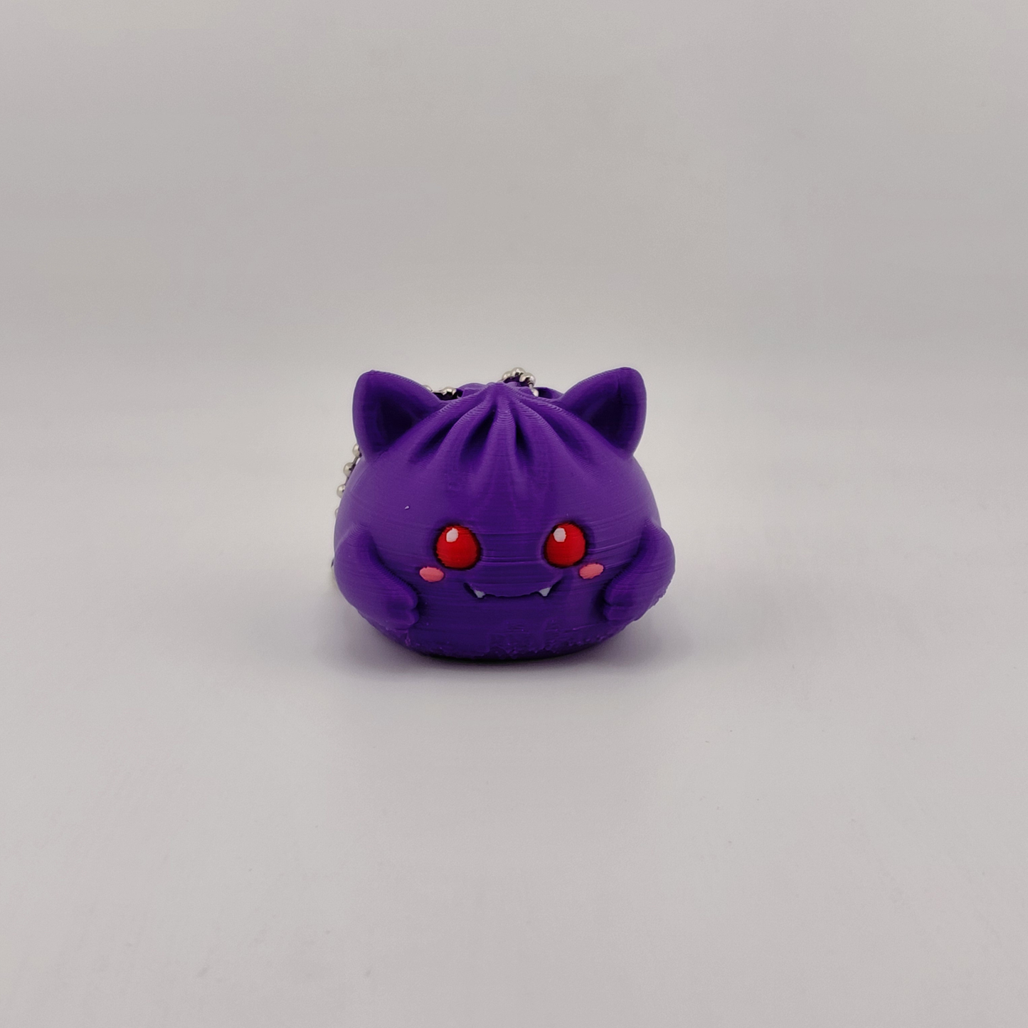 Gengar-inspired Bao Bun/Sticky Bun Keychain
