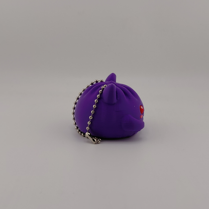 Gengar-inspired Bao Bun/Sticky Bun Keychain